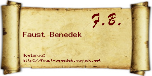 Faust Benedek névjegykártya